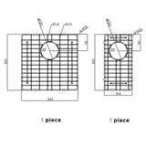 Meir Lavello Protection Grid For Mksp D670440 (2Pcs) - Stainless Steel