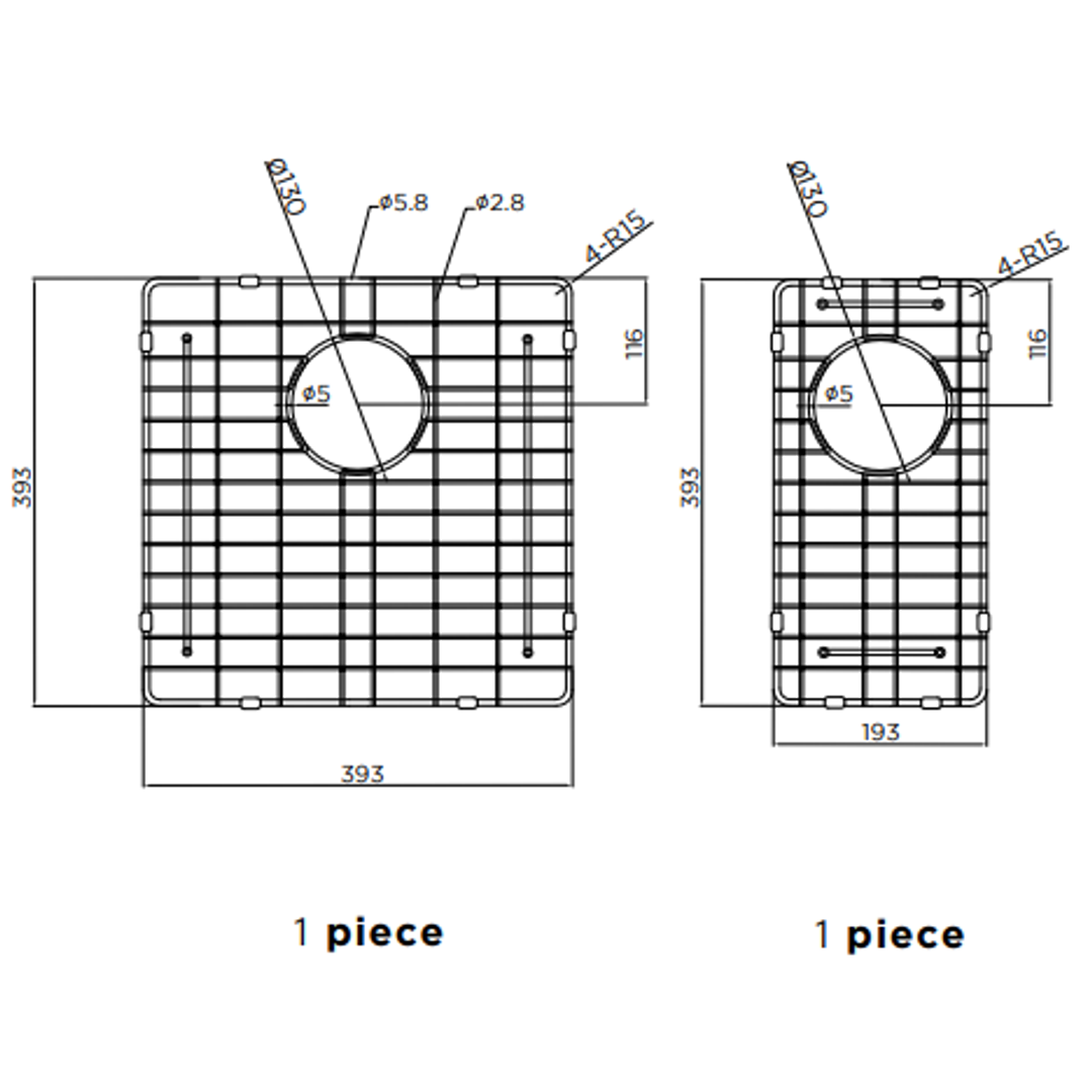 Meir Lavello Protection Grid For Mksp D670440 (2Pcs) - Shadow