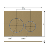 Meir Meir Sigma 21 Dual Flush Plates For Geberit - Tiger Bronze