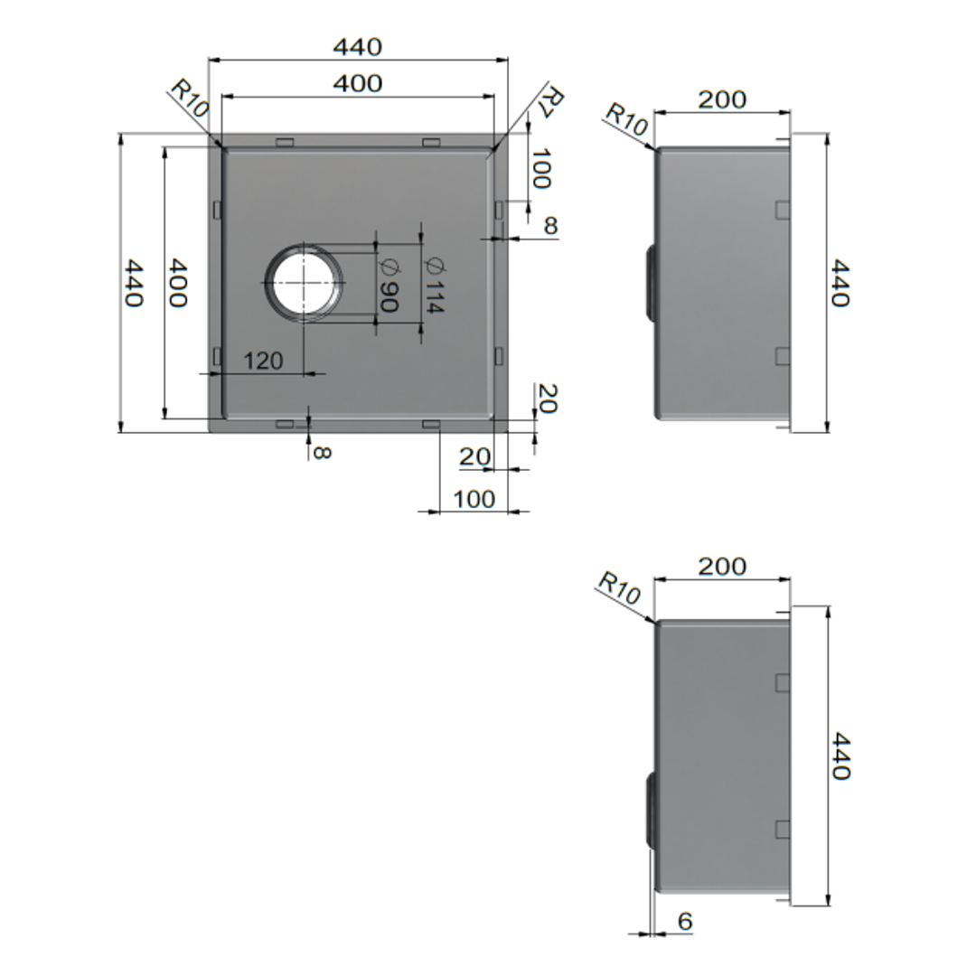 Meir Outdoor Sink Ss316 - Stainless Steel