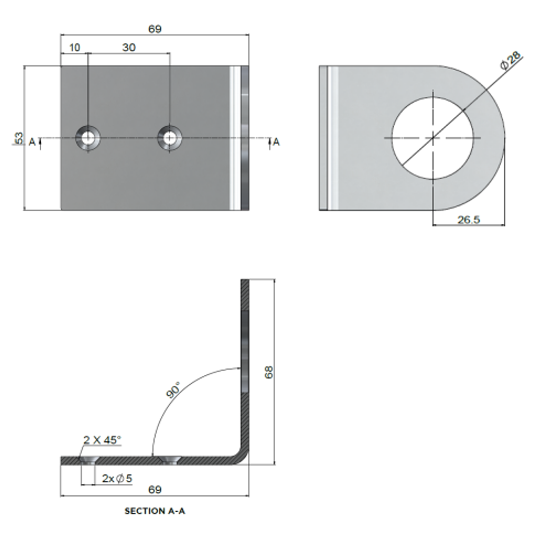 Meir Outdoor Soap Dispenser Bracket Ss316 - Stainless Steel