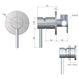 Meir Outdoor Wall Mixer Ss316 - Stainless Steel