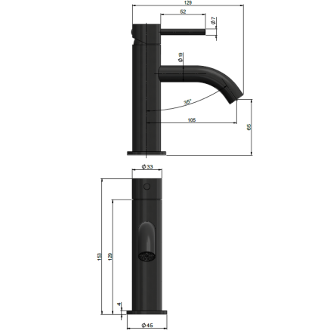 Meir Piccola Basin Mixer Tap - Lustre Bronze