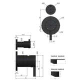 Meir Round Diverter Mixer Finish Kit - Brushed Nickel