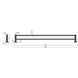 Meir Round Double Towel Rail 900Mm - Polished Chrome
