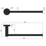 Meir Round Guest Towel Rail - Polished Chrome