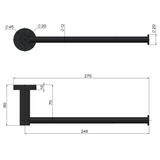 Meir Round Guest Towel Rail - Brushed Nickel