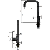 Meir Round Kitchen Mixer Tap - Champagne