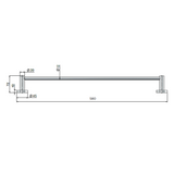 Meir Round Single Towel Rail 600Mm - Lustre Bronze