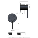 Meir Round Wall Mixer Paddle Handle Finish Kit - Tiger Bronze