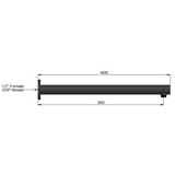 Meir Round Wall Shower Arm 400Mm - Matte Black