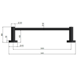 Meir Single Towel Rail 300Mm - Polished Chrome
