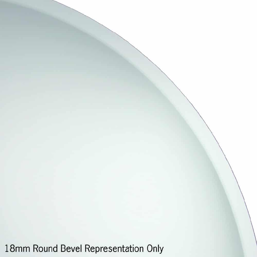 Thermogroup Kent 18mm Bevel Round Mirror 600mmØ - With Hangers