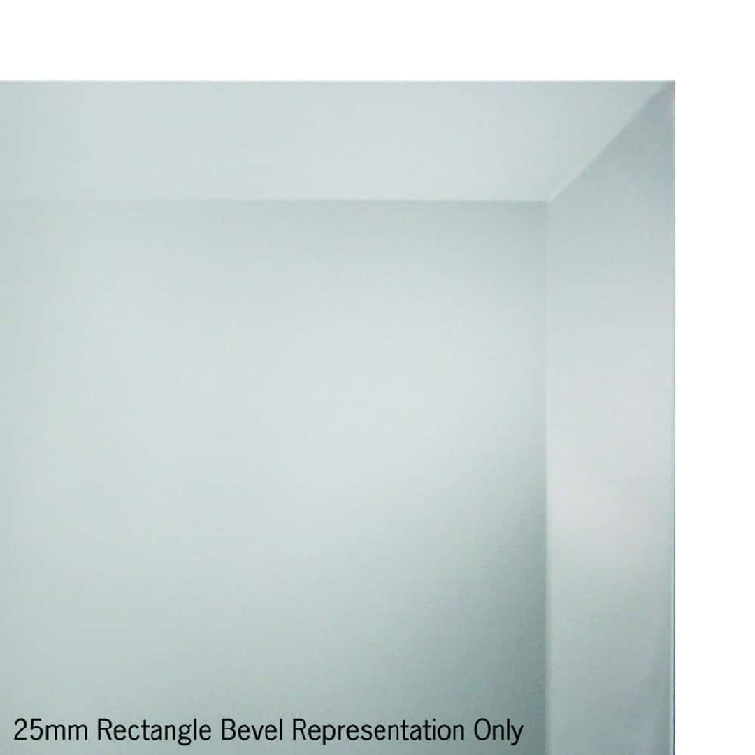 Thermogroup Montana Rectangle 25mm Bevel Edge Mirror 900x900mm - With Hangers and Demister