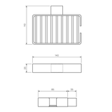 L'Hotel Parisi Soap Rack 140mm Ne022A Chrome