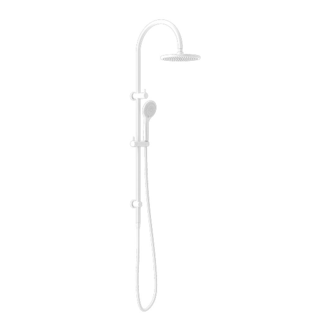 Nero Mecca Twin Shower With Air Shower - Matte White