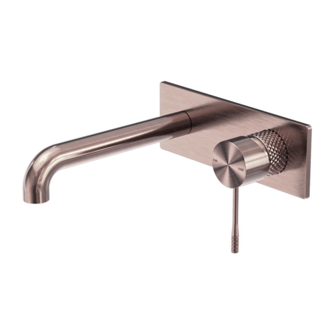 Nero Opal Wall Basin/Bath Mixer 160mm Spout - Brushed Bronze