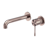 Nero Opal Wall Basin/Bath Mixer 160mm Spout Separate Back Plate - Brushed Bronze