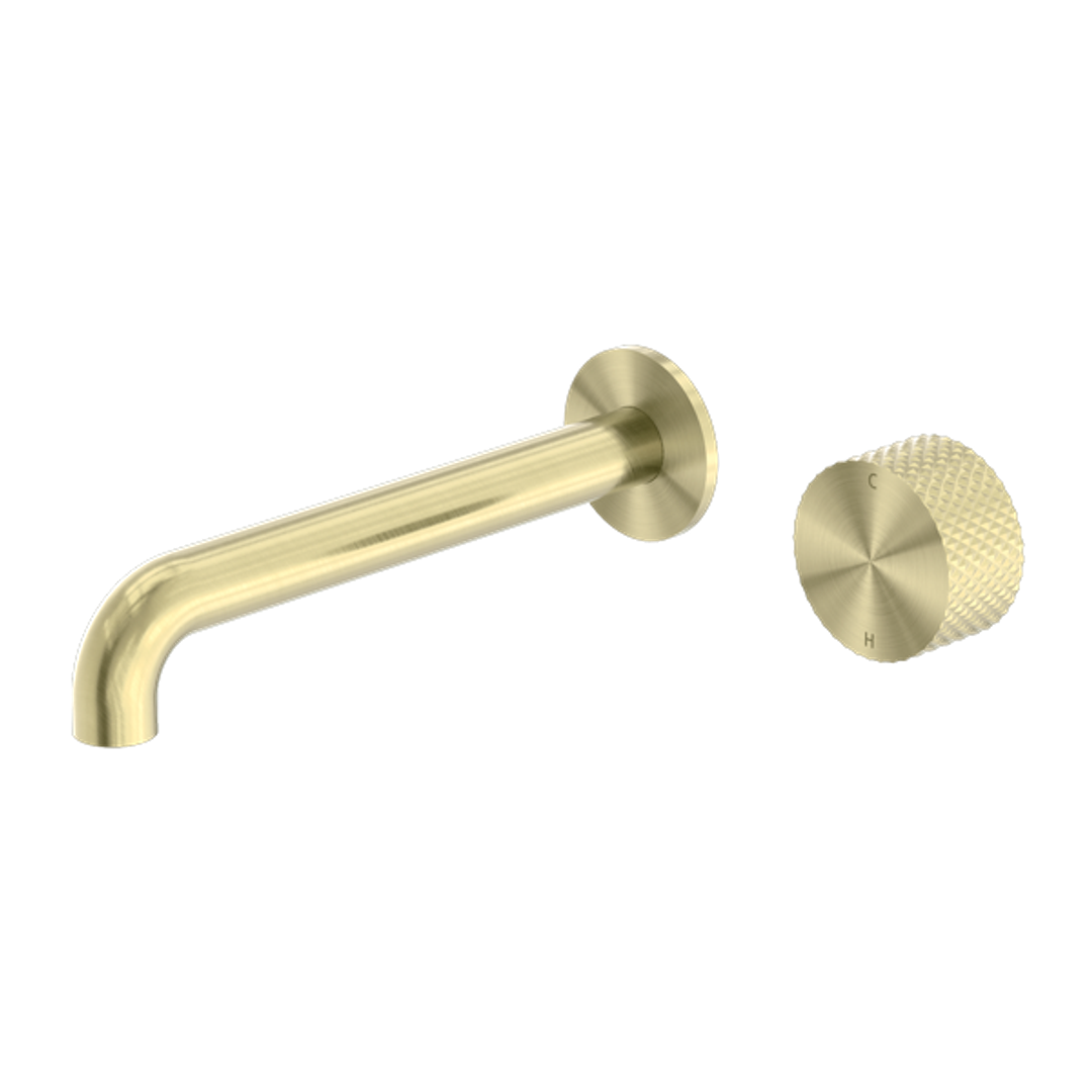 Opal Progressive Wall Basin Nero Mixer 230mm Spout - Brushed Gold