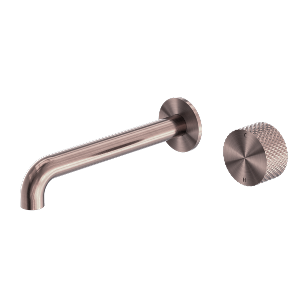 Opal Progressive Wall Basin Nero Mixer 185mm Spout - Brushed Bronze