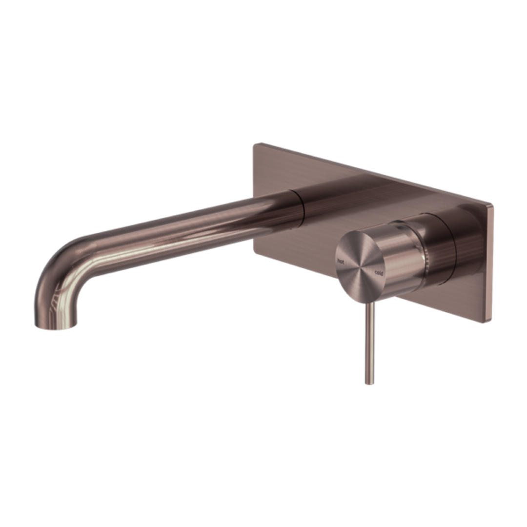 Mecca Wall Basin Nero Mixer 160mm Spout^- Brushed Bronze