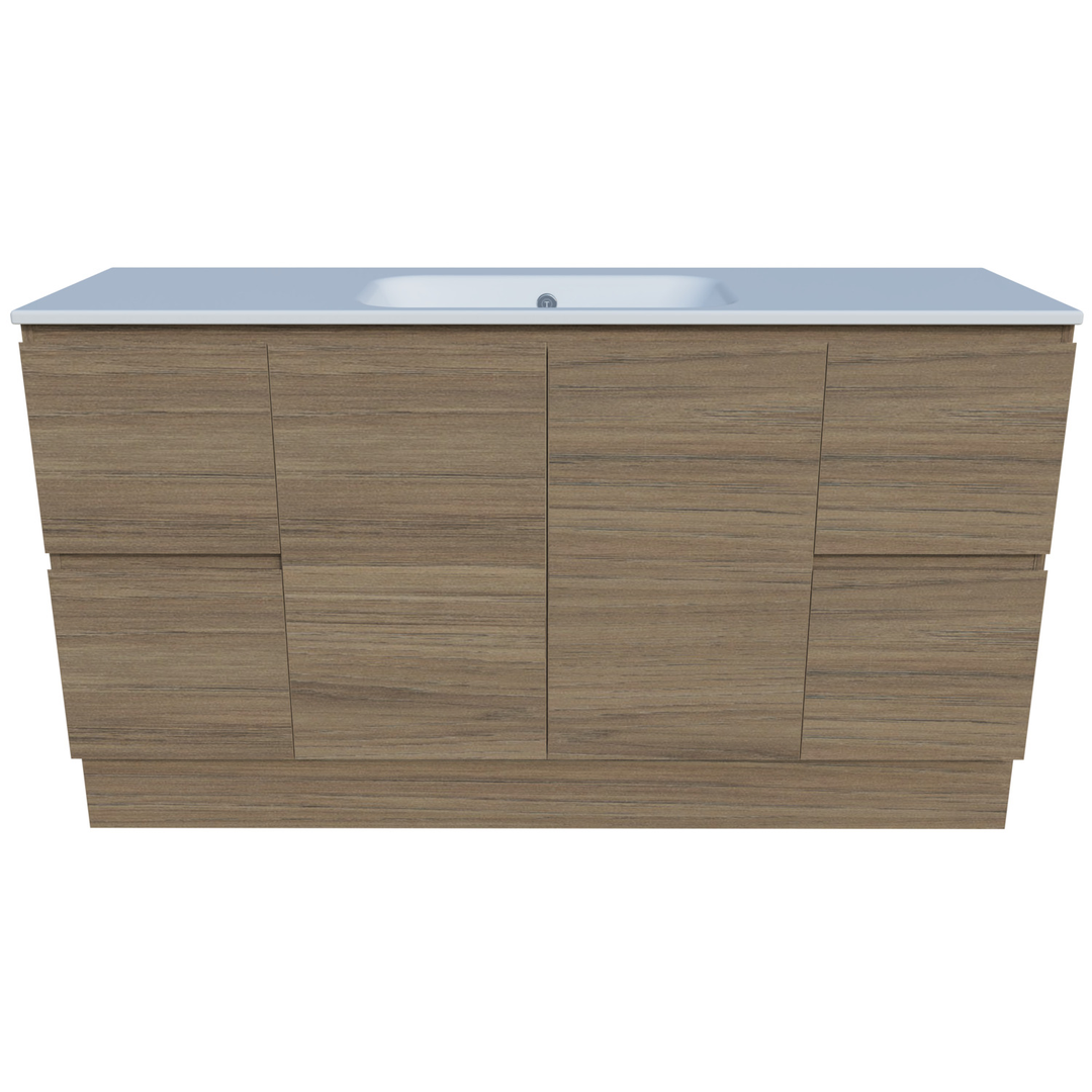 Timberline Nevada Vanity 1500mm Single Bowl Haven Top Floor Standing