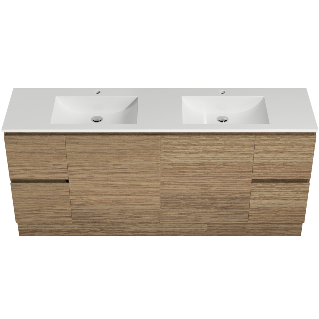 Timberline Nevada Vanity 1800mm Double Bowl Regal Acrylic Top  Floor Standing