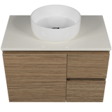 Timberline Nevada Vanty 750mm 20mm Silk Surf Top & Ceramic Above Counter Basn  Wall Hng