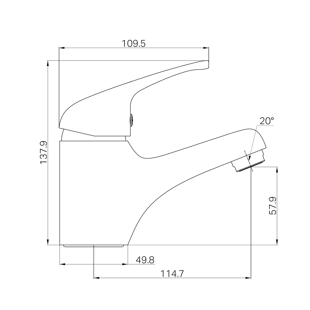 Classic Basin Nero Mixer Shower - Chrome
