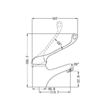 Dda Care Basin Nero Mixer - Chrome