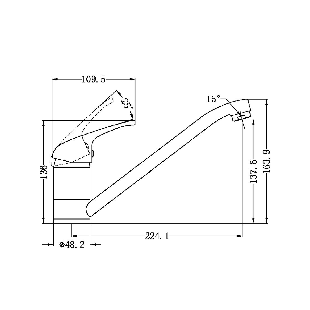 Classic Sink Nero Mixer Shower - Chrome