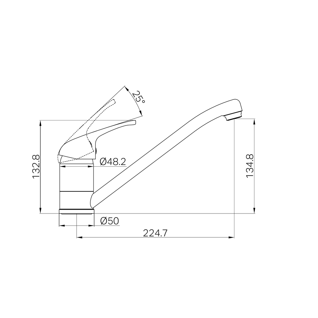Classic Sink Nero Mixer Shower - Chrome