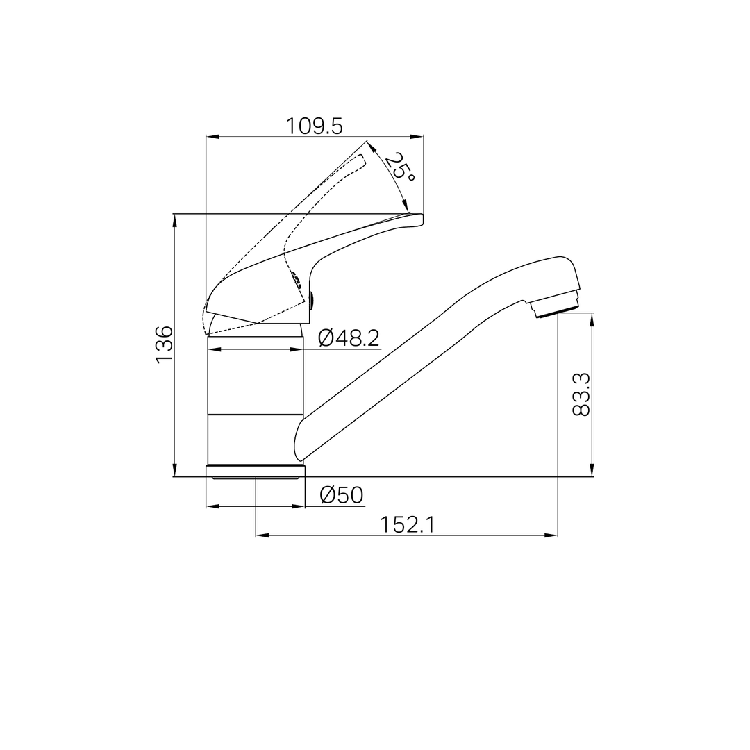 Classi Swivel Basin Nero Mixer Shower - Chrome