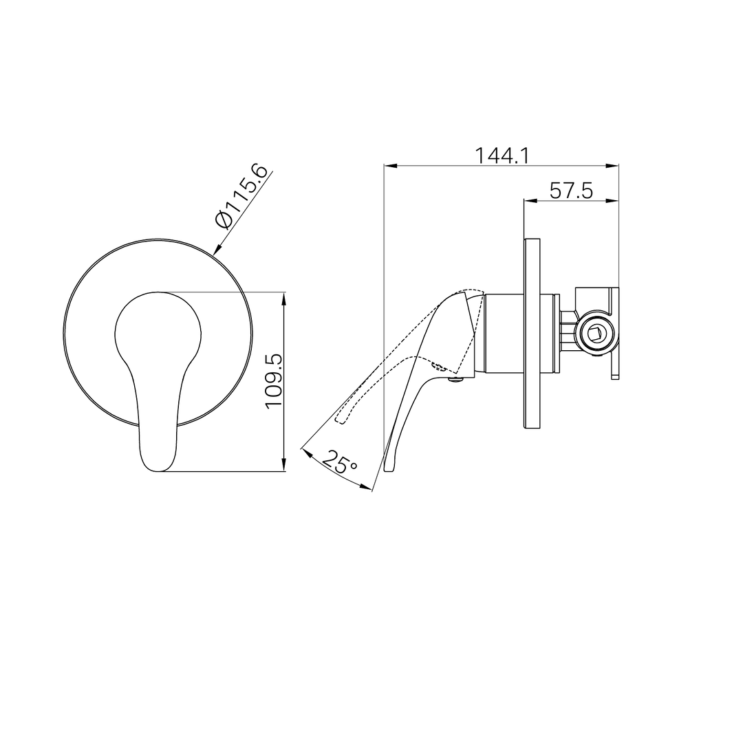 Classic Shower Nero Mixer Shower - Chrome