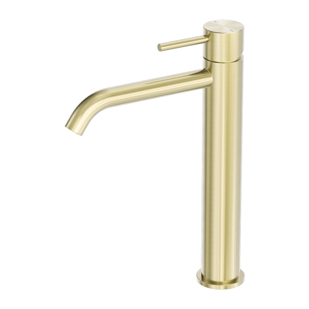 Nero Zen Ss316L Tall Basin Mixer - Brushed Gold