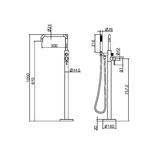 Zen Ss316L Freestanding Bath Nero Mixer - Brushed Bronze