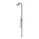 Zen Ss316L Outdoor Freestanding Nero Shower Column - Brushed Bronze