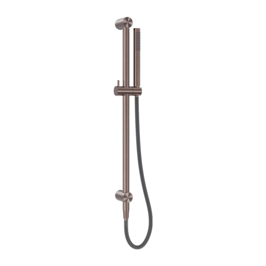 Nero Zen Ss316L Shower Rail With Outdoor Shower Hose - Brushed Bronze