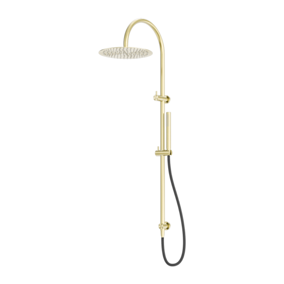 Nero Zen Ss316L Twin Shower With Outdoor Shower Hose - Brushed Gold
