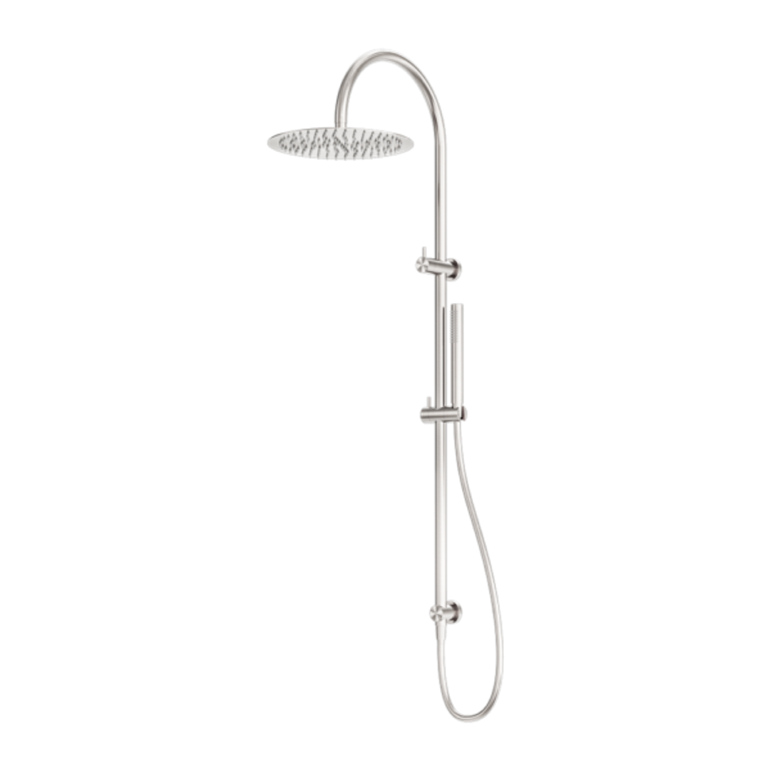 Zen Ss316L Twin Nero Shower Brushed Nickel