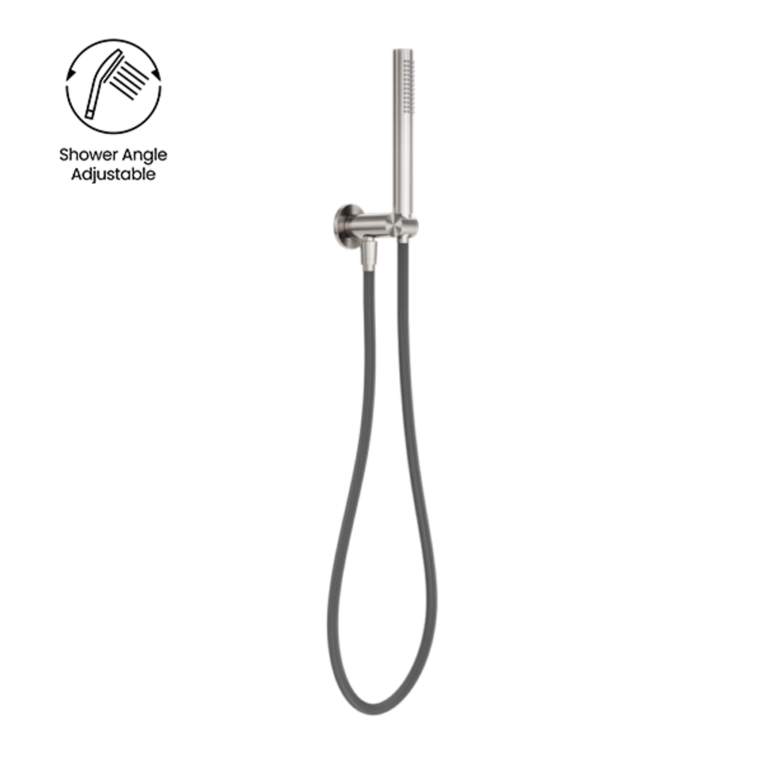 Nero Zen Ss316L Shower On Bracket With Outdoor Shower Hose - Brushed Nickel