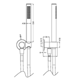 Zen Ss316L Nero Shower On Bracket With Outdoor Nero Shower Hose - Brushed Bronze