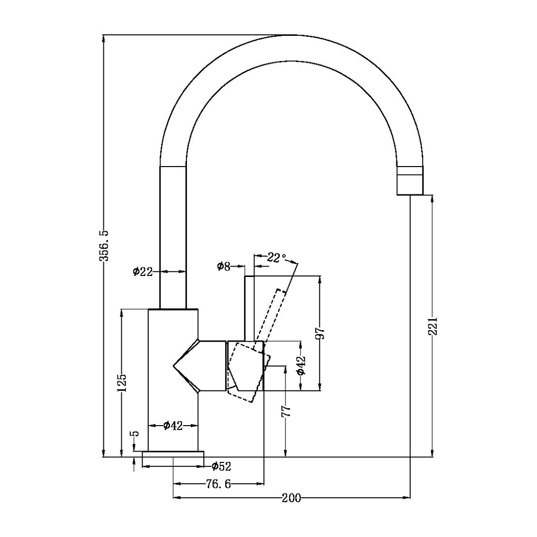Zen Ss316L Kitchen Nero Mixer - Brushed Nickel