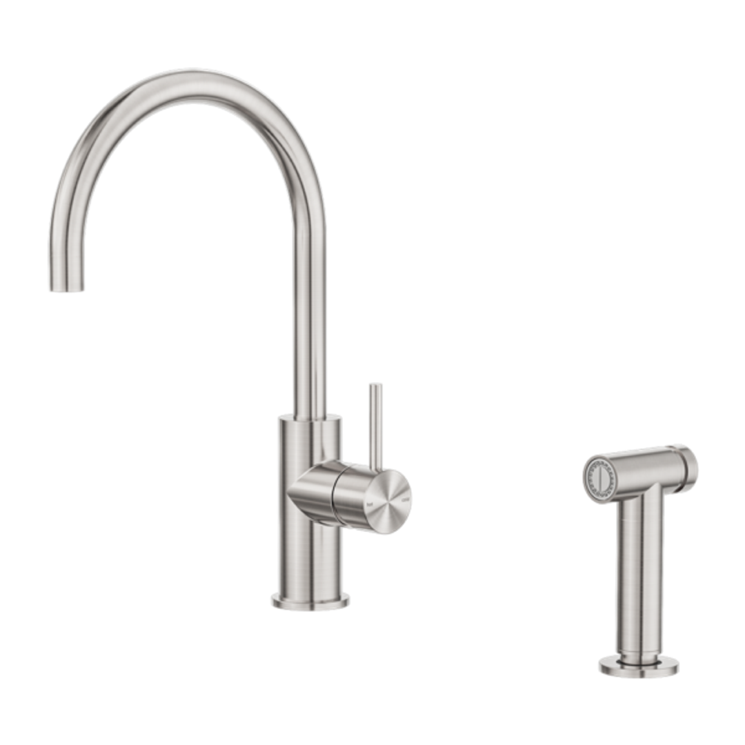 Nero Zen Ss316L Kitchen Mixer With Hand Spray - Brushed Nickel