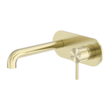 Zen Ss316L Wall Basin/Bath Nero Mixer 185Mm Spout - Brushed Gold