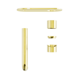 Zen Ss316L Wall Basin/Bath Nero Mixer 185mm Spout Trim Kits Only - Brushed Gold