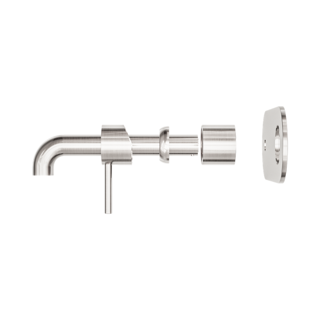Zen Ss316L Wall Basin/Bath Nero Mixer 185mm Spout Trim Kits Only - Brushed Nickel