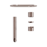 Zen Ss316L Wall Basin/Bath Nero Mixer 185mm Spout Trim Kits Only - Brushed Bronze