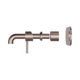 Zen Ss316L Wall Basin/Bath Nero Mixer 185mm Spout Trim Kits Only - Brushed Bronze