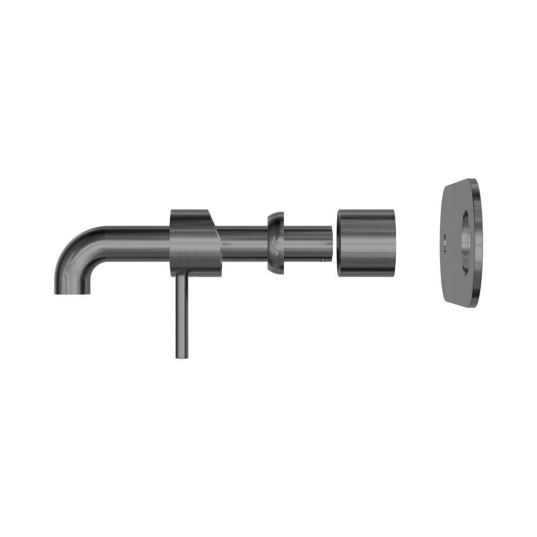 Zen Ss316L Wall Basin/Bath Nero Mixer 185mm Spout Trim Kits Only - Graphite